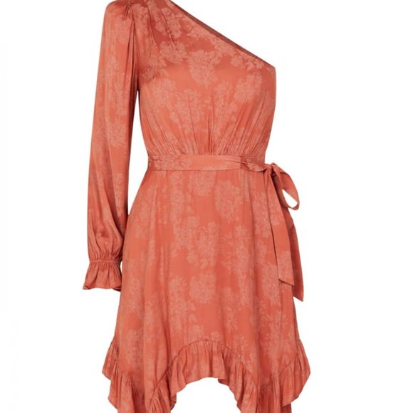 BCBGMAXAZRIA Joanne One Shoulder Evening Mini Dress Sz 8 - Picture 3 of 5